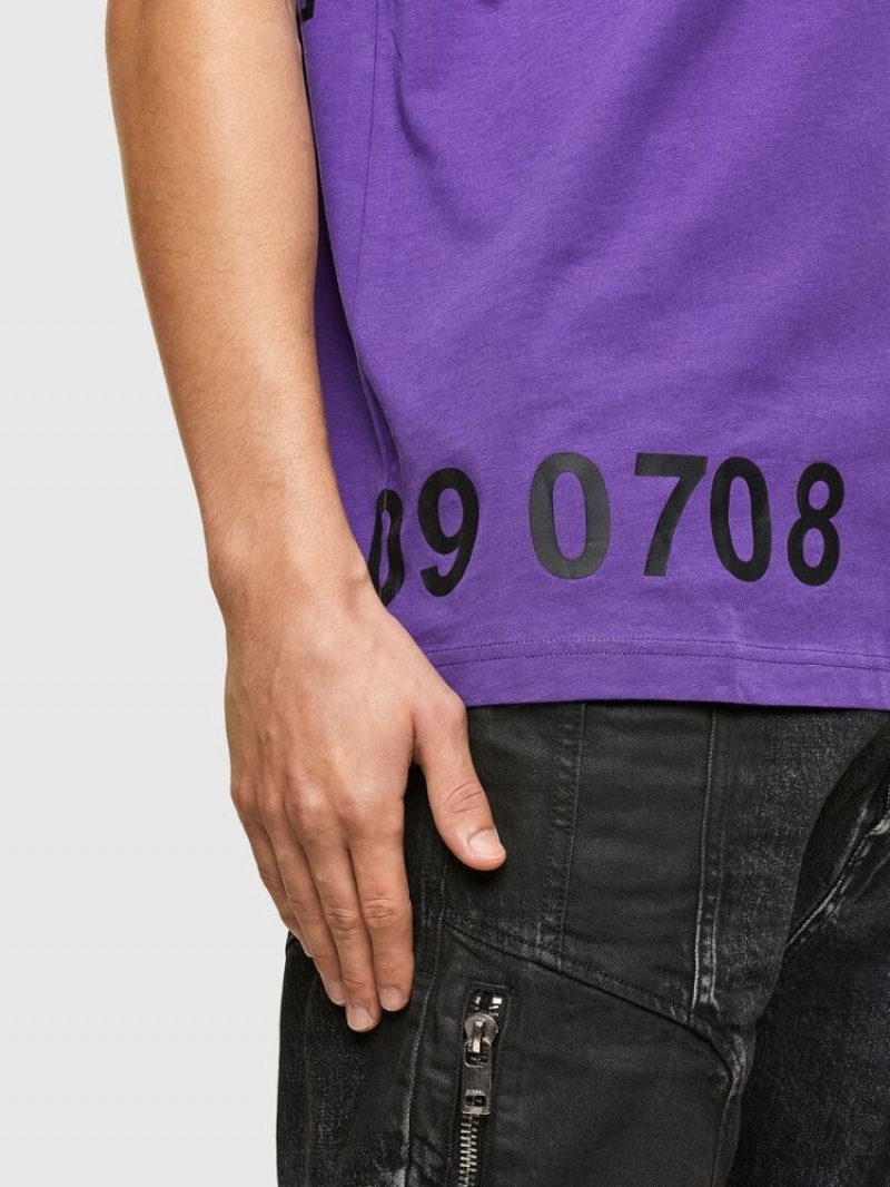 Purple Diesel T Just A42 Men's T Shirts | 09314XFGS