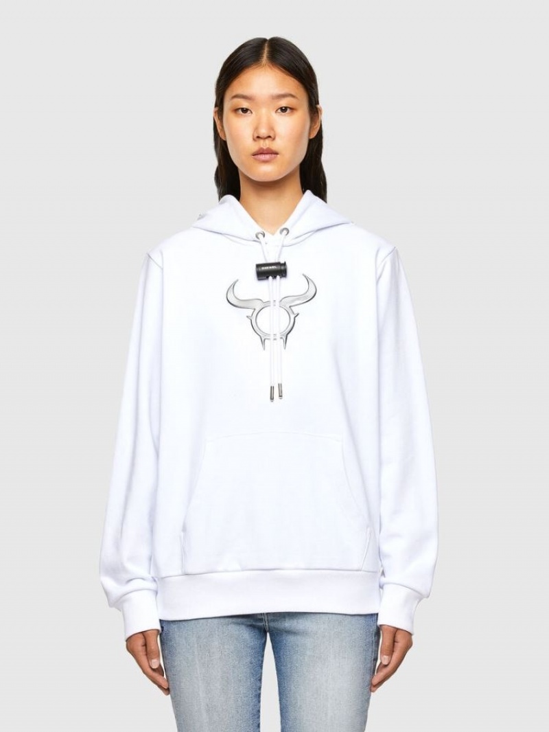 White Diesel Cl S Girk Hood O Men's Sweatshirts | 27304UGTO