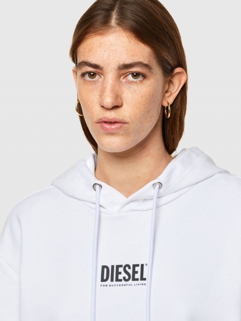 White Diesel D Ilse Smallogo Women's Dresses | 32576IKWR