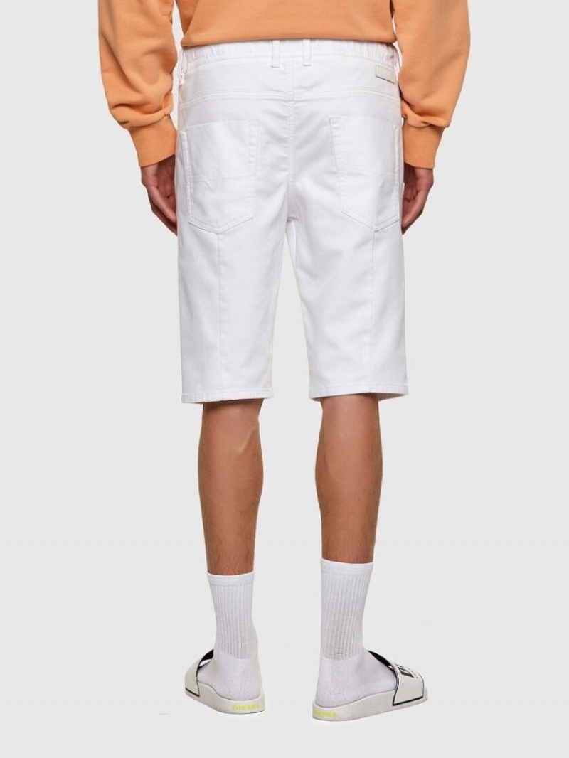 White Diesel D Krooshor Men's Denim Shorts | 54718GWYI