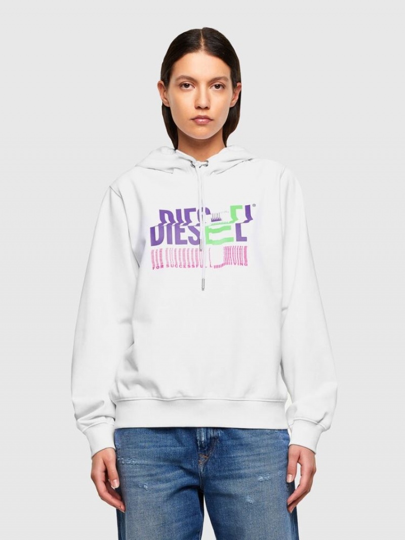 White Diesel F Ang Hood K24 Women\'s Sweatshirts | 41695XOVL