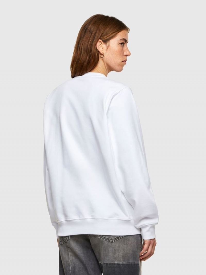 White Diesel F Ang Smallogo Women's Sweatshirts | 43269CEXR