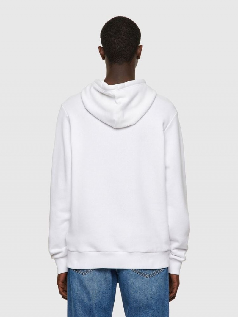 White Diesel S Girk Hood B1 Men's Sweatshirts | 82365EKNU