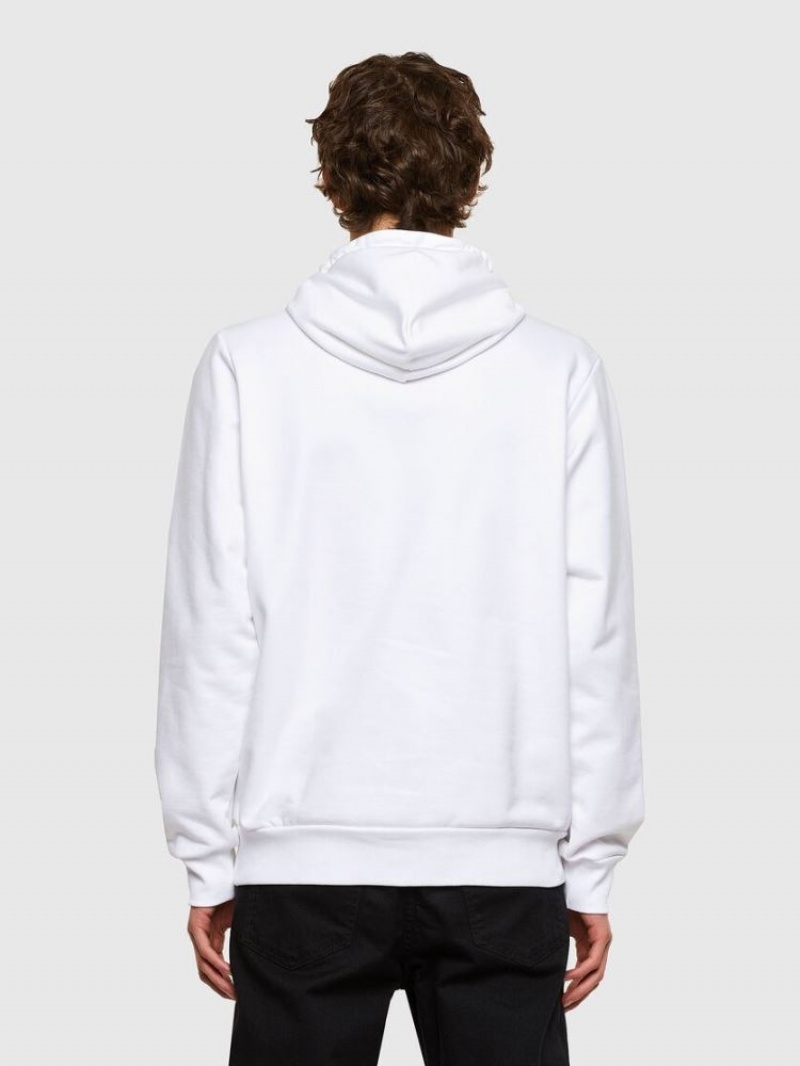 White Diesel S Girk Hood Smallogo Men's Sweatshirts | 87019CWSU