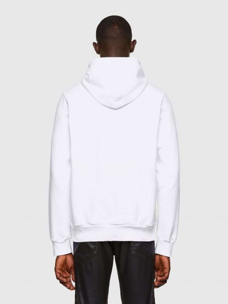 White Diesel S Girkel Hood A60 Men's Sweatshirts | 39054YFVD