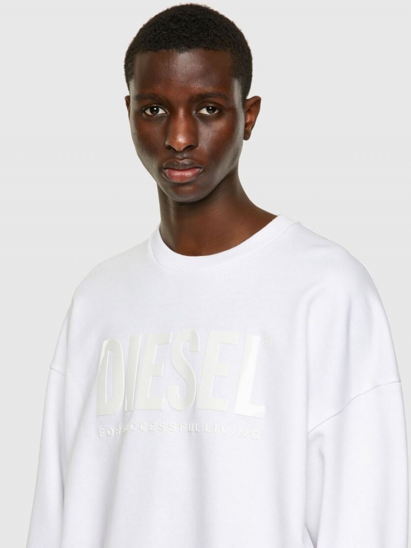 White Diesel S Mart Inlogo Men's Sweatshirts | 14658TIMZ