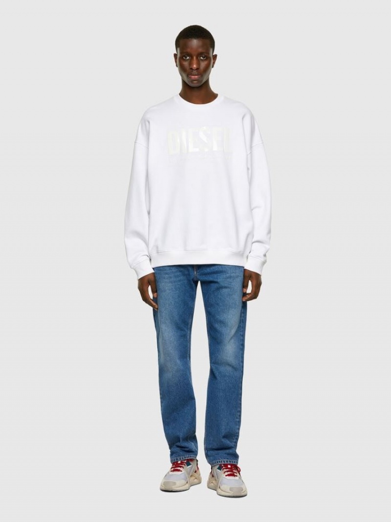 White Diesel S Mart Inlogo Men's Sweatshirts | 14658TIMZ