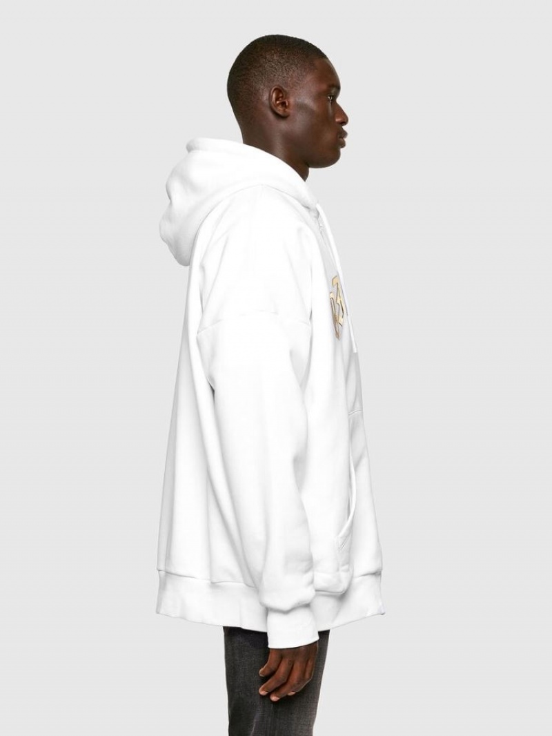 White Diesel S Oxi Zip A1 Men's Sweatshirts | 85914LDGF