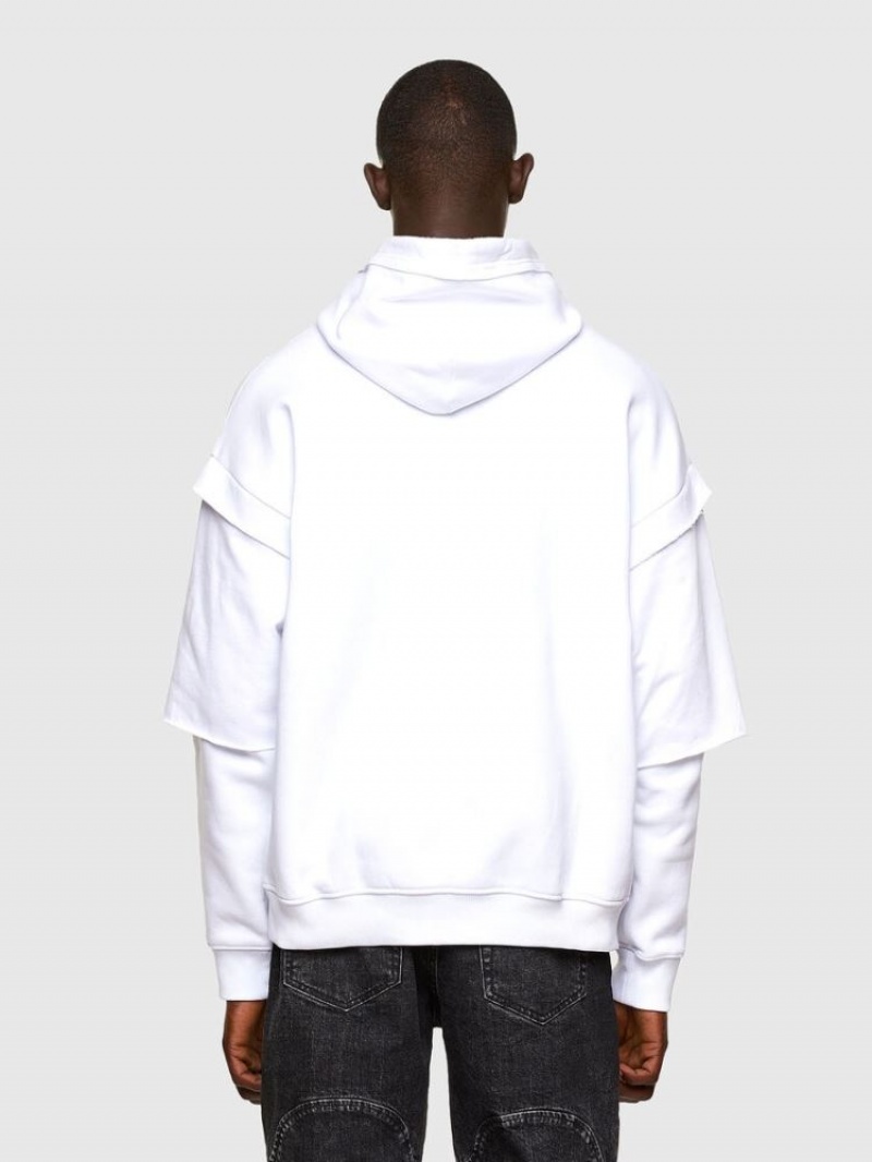 White Diesel S Ubber A1 Men's Sweatshirts | 34865NBCE