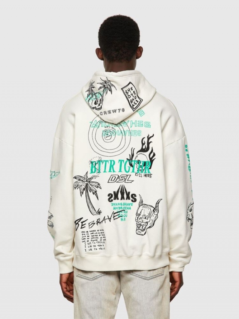 White Diesel S Ummer B3 Men's Sweatshirts | 12945URSK