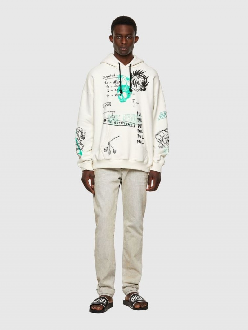 White Diesel S Ummer B3 Men's Sweatshirts | 12945URSK