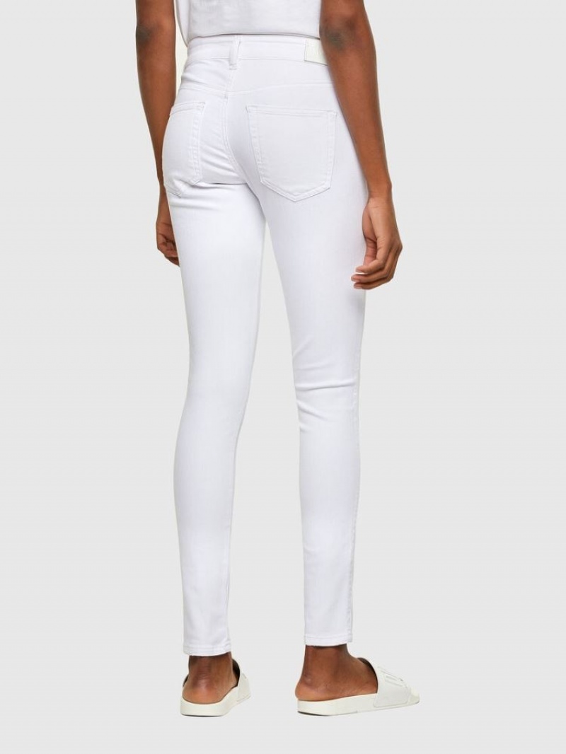 White Diesel Slandy Women's Skinny Jeans | 49236BZTP