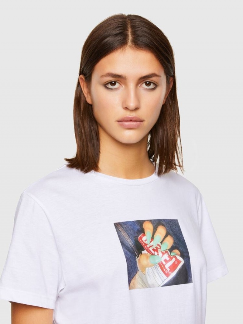 White Diesel T Daria R3 Women's T Shirts | 56194TFPU