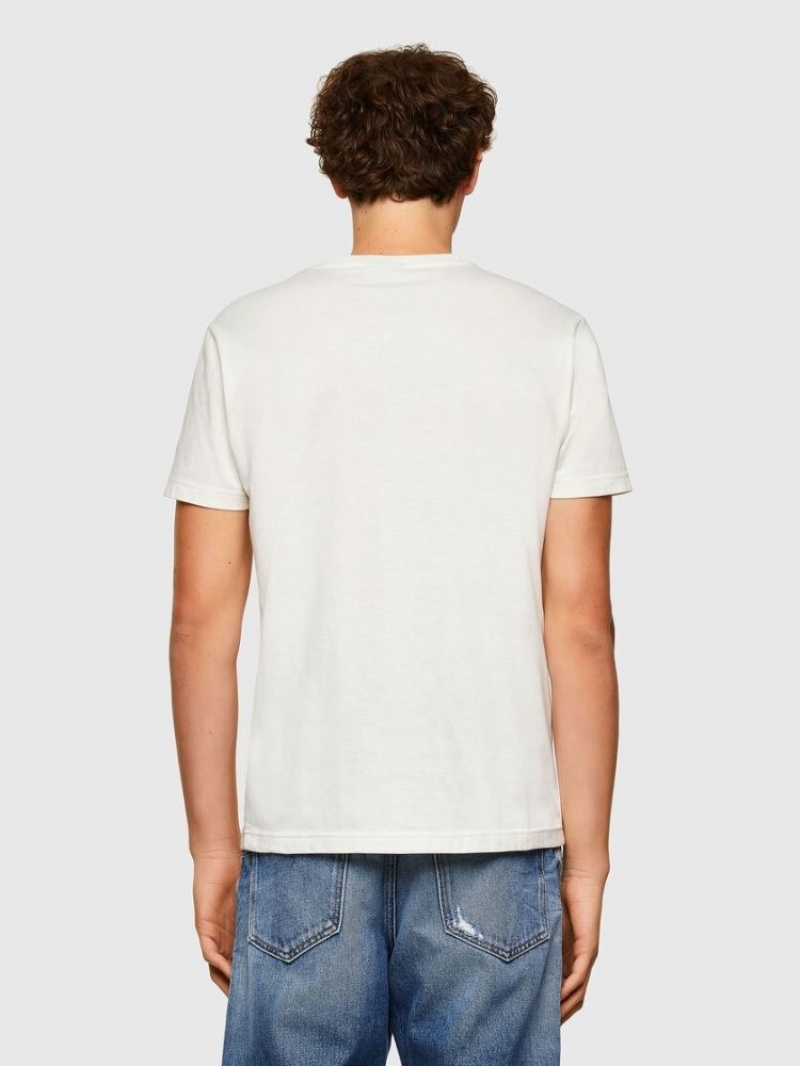 White Diesel T Diegos A5 Men's T Shirts | 10392ZPIM