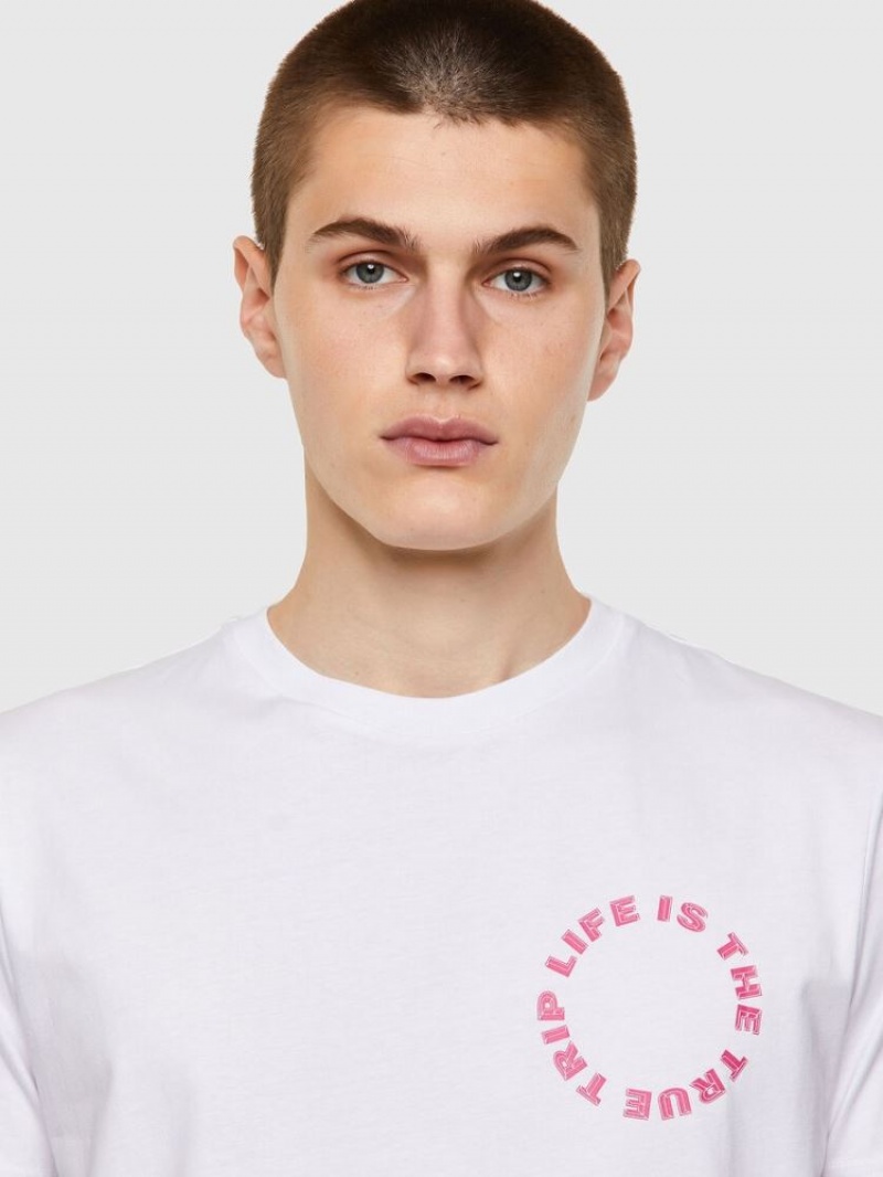 White Diesel T Diegos B7 Men's T Shirts | 56891GAIV