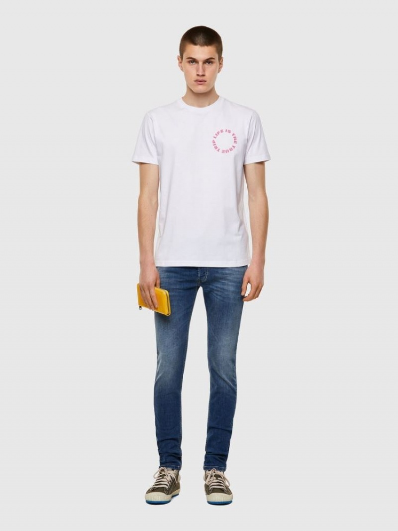 White Diesel T Diegos B7 Men's T Shirts | 56891GAIV