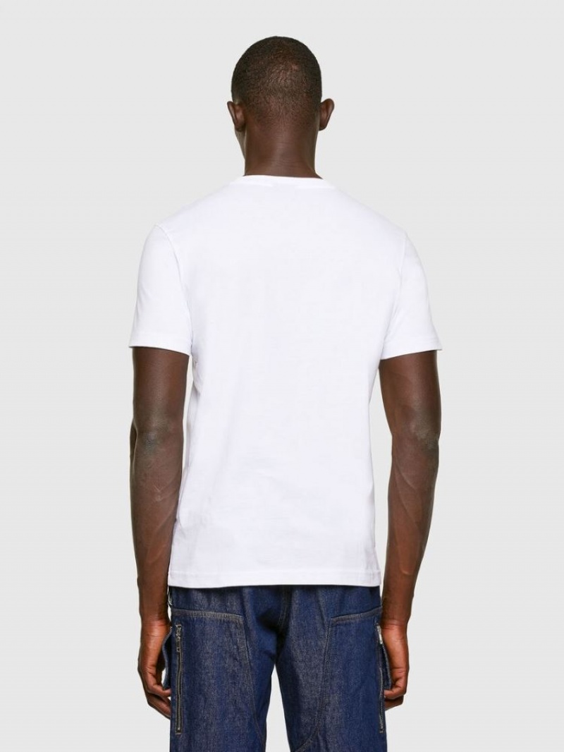 White Diesel T Diegos K11 Men's T Shirts | 12537KDBU