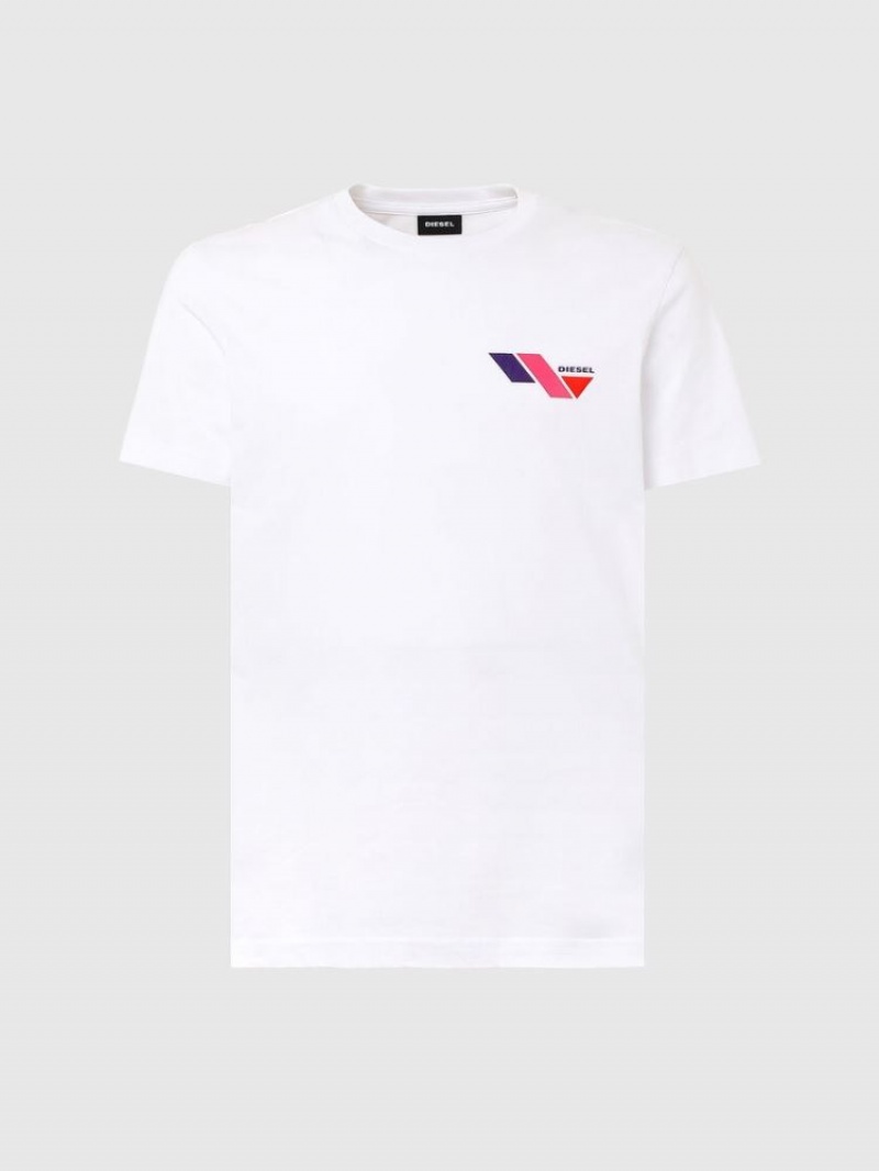 White Diesel T Diegos K11 Men's T Shirts | 12537KDBU