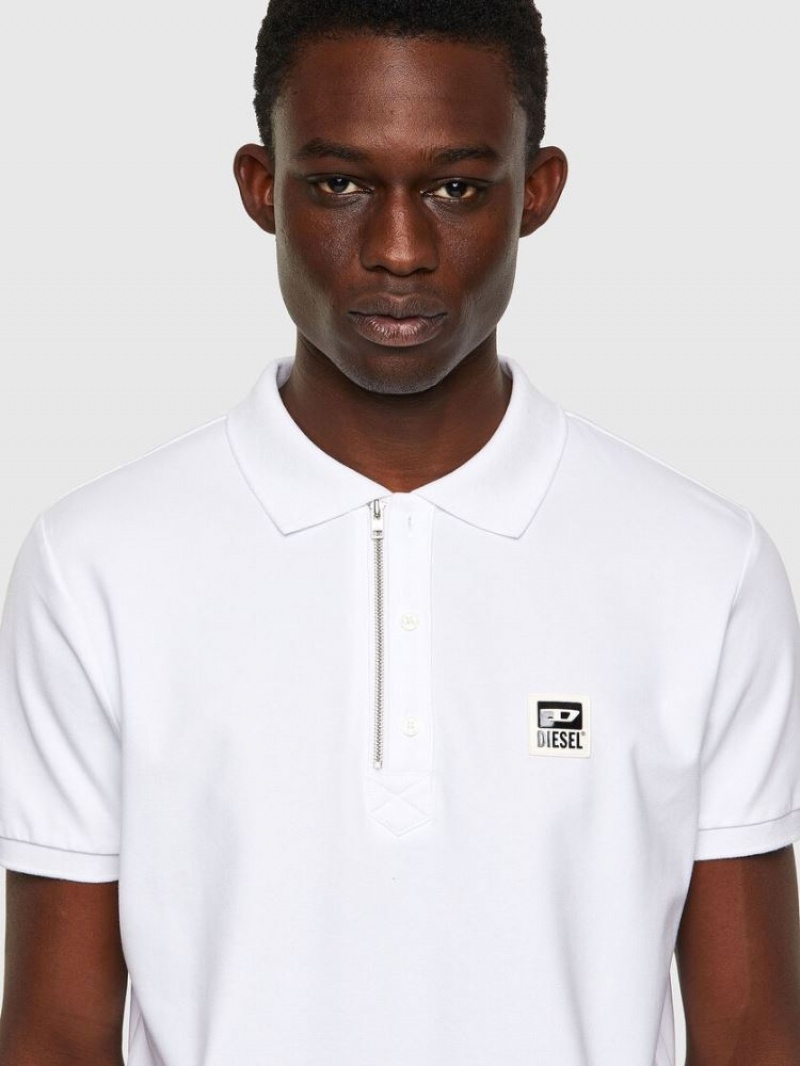 White Diesel T Harry Men's Polos | 72384XGDY