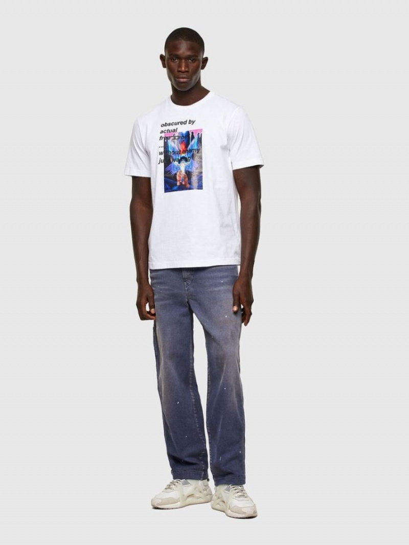 White Diesel T Just A43 Men's T Shirts | 62903KTVO