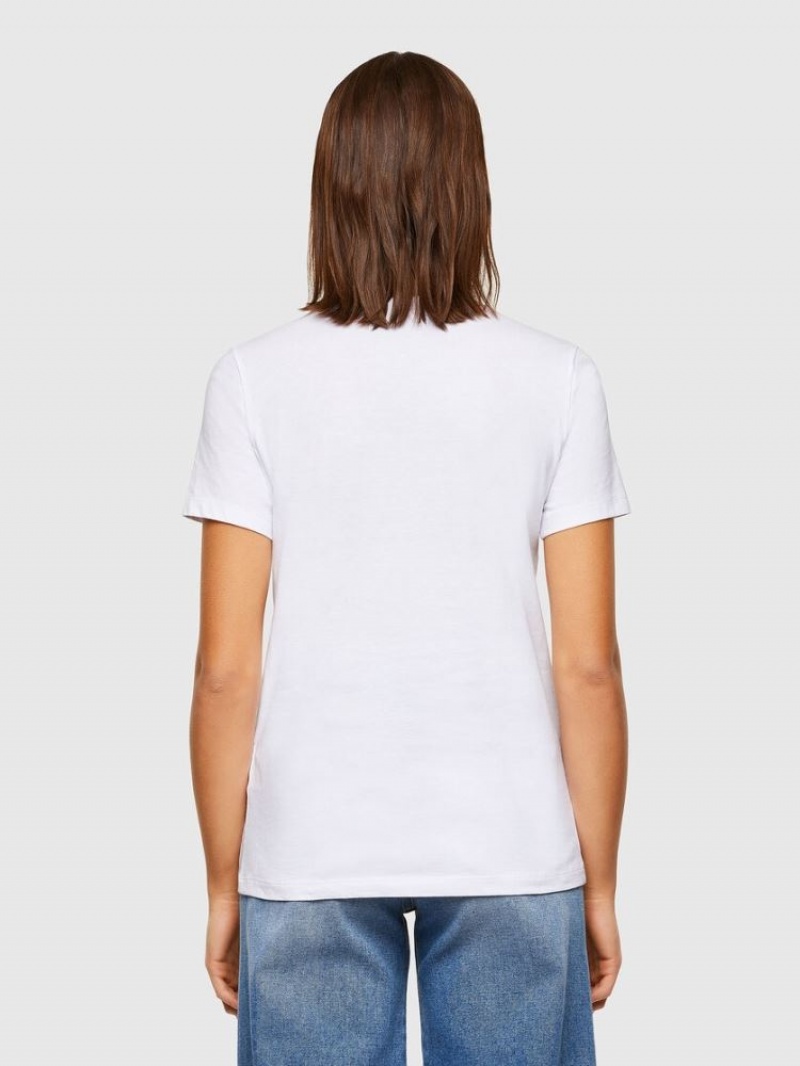 White Diesel T Sily K6 Women's T Shirts | 25093KXQF