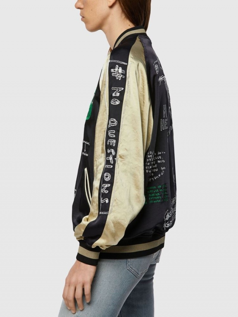 White / Black Diesel G Frank Hb Women's Jackets | 40351XFQC