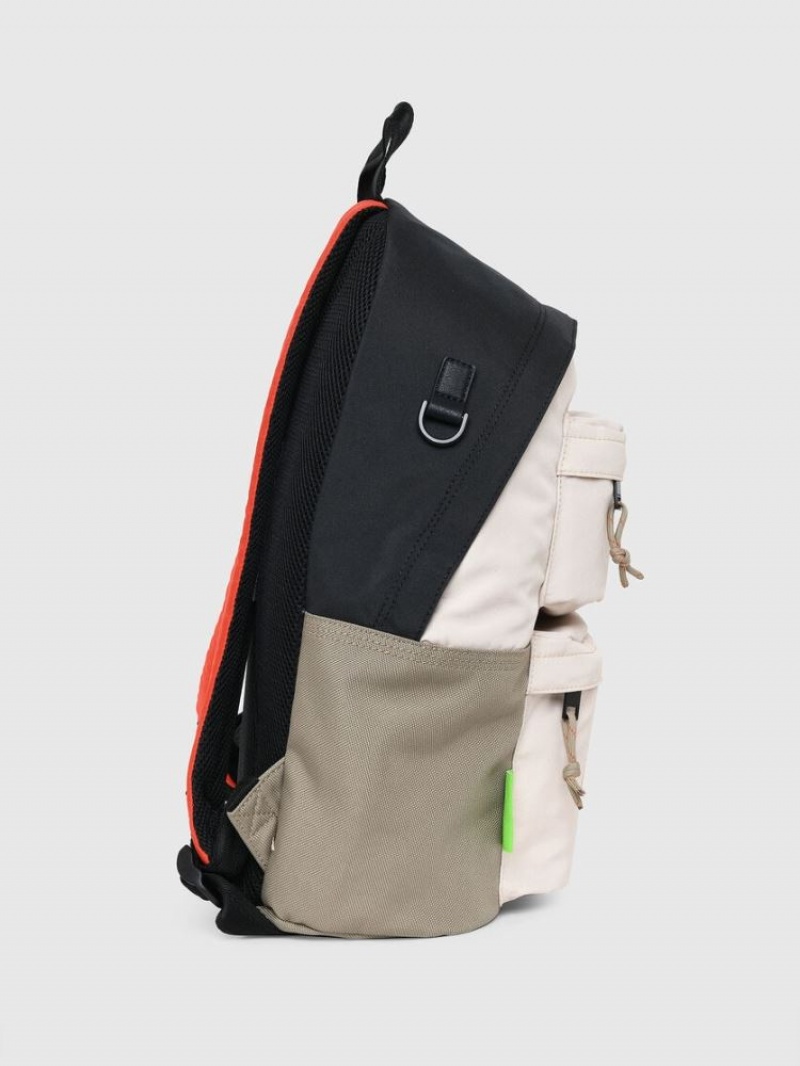 White / Orange Diesel Rodyo Fp Men's Backpack | 03698KUCH