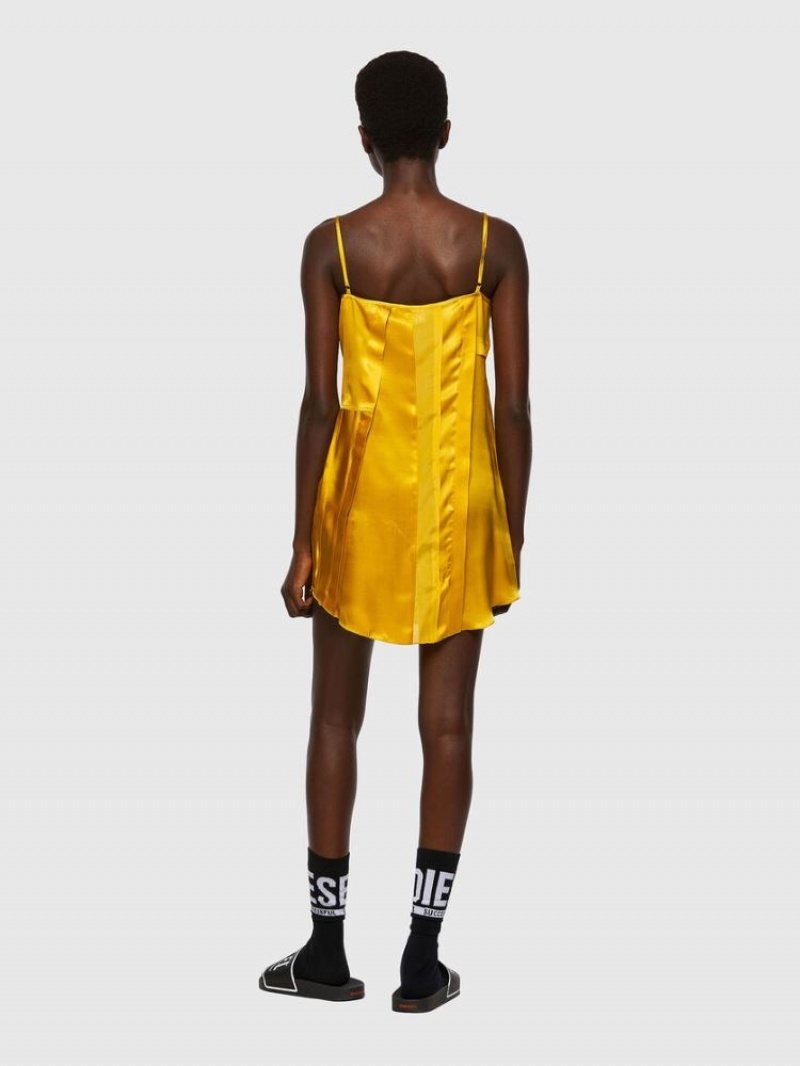 Yellow Diesel D Bianca Women's Dresses | 52431DWQP